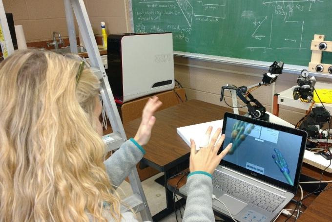 image of student using image recognition